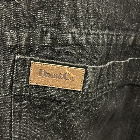 Denim Co Denim Removable Fleece Blanket Lined Toggle Button Pocket Coat Womens S - Picture 9 of 14